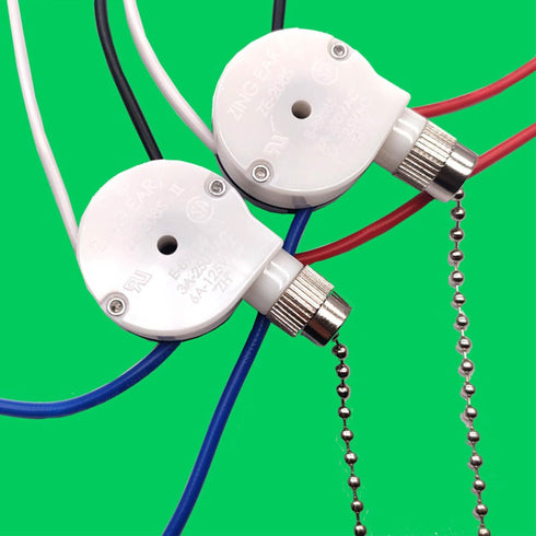 Kangnice 3 4 ZE-208s Speed Wire Fan Light Switchs Replacement Part Upgraded Ceiling Fan Switchs Speed Control Pull