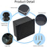 Junction Box IP65 Waterproof - ABS Plastic Electrical Project Case with Fixed Ear, Black 6.30x6.30x3.54 inch