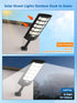 6500K IP67Waterfroof, 240PCS 5730LEDs Solar Street Light Outdoor Solar Flood Lights Outdoor Dusk to Dawn, Security