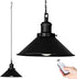 Bailoch 1 Pack Black Portable Battery Operated Hanging Light, Rechargeable Wireless Outdoor Pendant