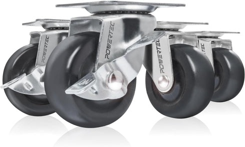 POWERTEC 2 Inch Swivel Caster Wheels Set of 4 with 264 lbs
