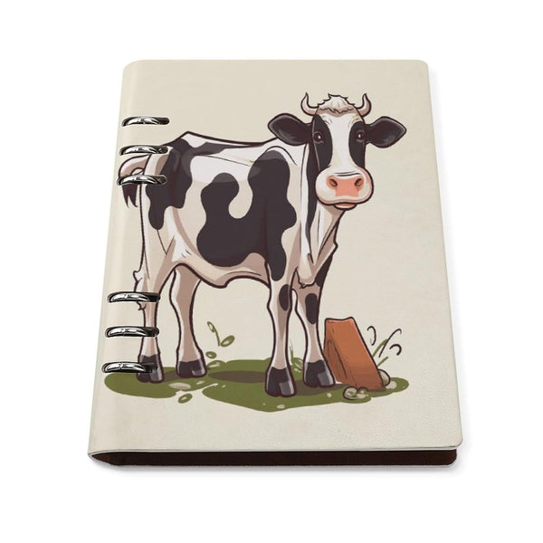 VstaDank Dairy Cow Notebooks Hardcover Spiral Notebook Removable A5 College Ruled Paper