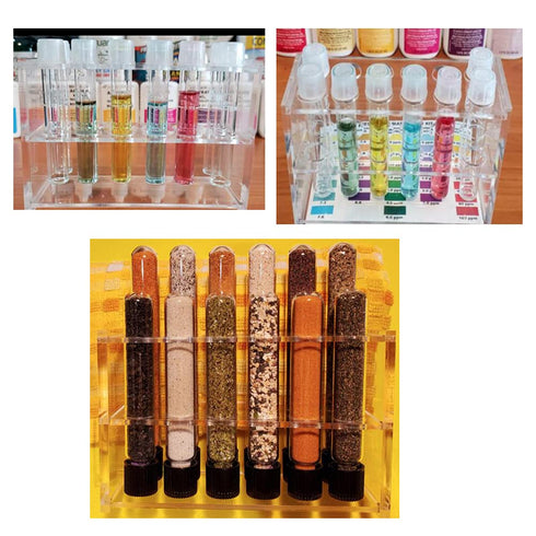 Transparent 12-Hole Acrylic Test Tube Rack for 10ML Test Tube (25ml)