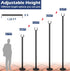 Eazielife 10FT (1 Pack) String Light Pole for The Outdoor, Heavy Duty Metal Lighting Stand Pole for Hard Soil Wood