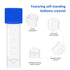 50pcs 2ml Small Plastic Vials with Leak Proof Caps, Self-Stand Cryotubes for Low Temperature Storage