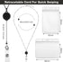 Zonon 4 Pieces Badge Lanyard with ID Holders Stainless Steel Badge Holders Necklace Retractable Reel Clip Chain