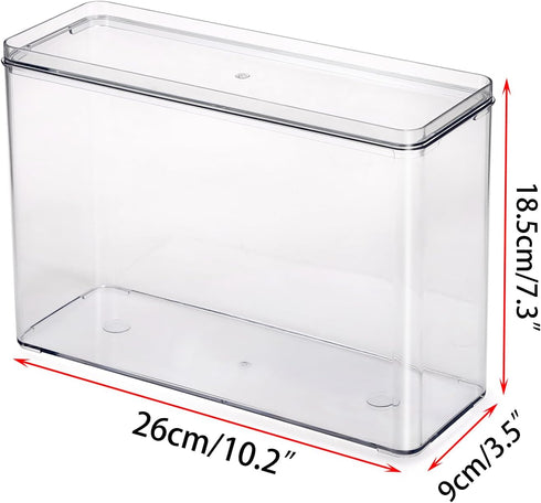 BTSKY Clear Phone Case Organizer Stackable Storage Box with Lid for Cell Phone Cases, Multifunctional Holder