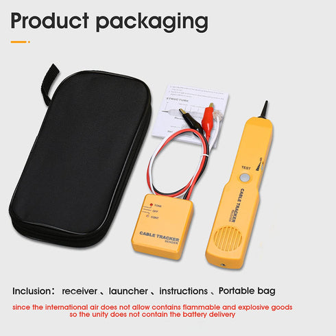 Wire Tracer Tone Generator and Probe Kit - Network Cable Tester, Phone Line Continuity Tracker Tool