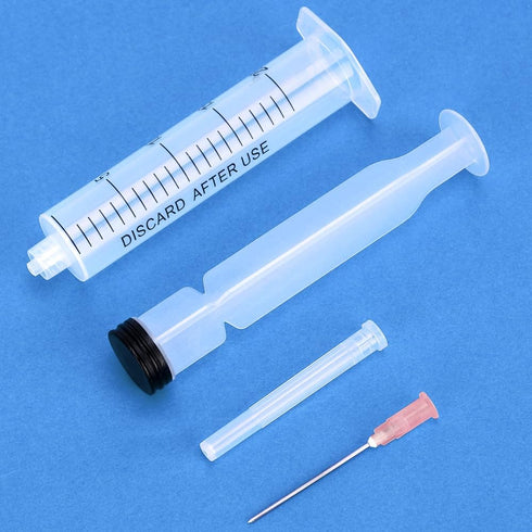 24 Pack Disposable 20ml/cc Syringes with Needle 18G 1.5”, Sterile Measuring Syringe Tool for Scientific Labs