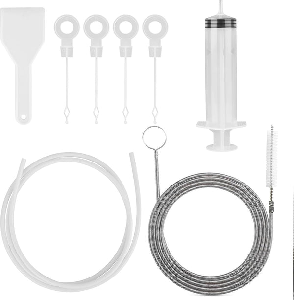 BZTT 8 PCS Refrigerator Drain Cleaning Tool - Fridge Water Line Cleaner Kit