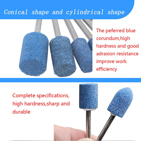 100 Pcs Rotary Grinding Stones - 1/8 Inch Shank Abrasive Mounted Sharpening Bits for Dremel