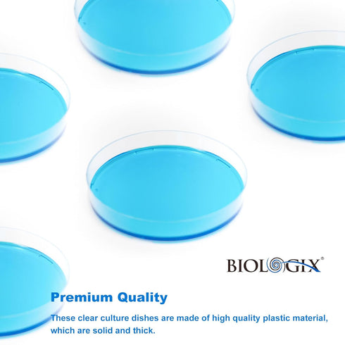 30 Pack 60 x 15 mm Plastic Petri Dishes with Lids, Deep Clean Lab Petri Dish for Mycology