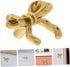 4pcs ibasenice Elegant Bow Drawer Pulls Decorative Brass Knobs for Cabinets and Dressers Ergonomic Design Suitable