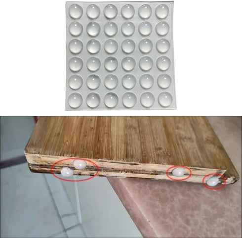 NentMent 36 Pack Countertop Cutting Board Rubber Feet Gripper Non Slip Adhesive Bumper Pads Grips for Bamboo Cutting