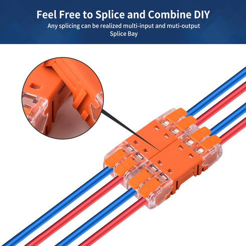 JINHconnect 18pcs 2/3 24-13 Lever Wire Connectors, Ports Electrical Splicing Compact Nuts Connectors Kit for Wiring