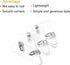 PATIKIL 5Pcs Multifunctional Document Clip, Triangular Clips for Books Pages, Transparent White