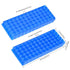 2Pcs Tube Rack Microcentrifuge Tube Racks Double-Sided Plate for 0.5ml-2ml Centrifugal Pipe 60 Holes (Blue-Orange)