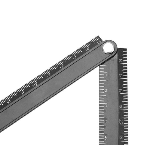 Folding Ruler, Aluminum Alloy 0-300mm Measurement Range Simple Angle Measurement Ruler for Artists