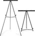 Falling in Art Aluminum Flip Chart Display Easel Stand, Adjustable Floor for Boardroom, 63 1/2'' High, Black