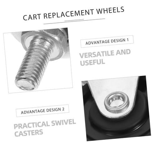 4pcs ULTECHNOVO Rolling Carts Wheels Swivel Casters Brakes Small Caster Wheels for Cart