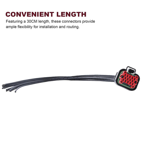 30CM (14 ECU Connector Pins, Car Waterproof AMP Automotive ECU Connector, Auto Plug Socket Universal Housing, pin)