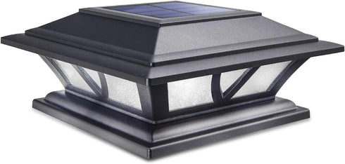 SIEDiNLAR Solar Post Lights Outdoor - 2 Modes LED Deck Fence Cap Light for 4x4 5x5 6x6 Posts