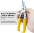 Heavy Duty Scissors - Cardboard Scissors with Finely Serrated High Carbon Stainless Steel Blades for Easy Cuts