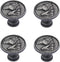 Cabinet Pulls, 4 Pcs Kitchen Cabinet Knobs, Drawer Knobs, Dresser Pulls for Cabinet Hardware (Antique Silver)