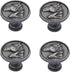 Cabinet Pulls, 4 Pcs Kitchen Cabinet Knobs, Drawer Knobs, Dresser Pulls for Cabinet Hardware (Antique Silver)