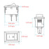 15 Pcs AC 6A/250V 10A/125V Mini Boat Rocker Switch, SPST On/Off Round Toggle 2 Pin Snap