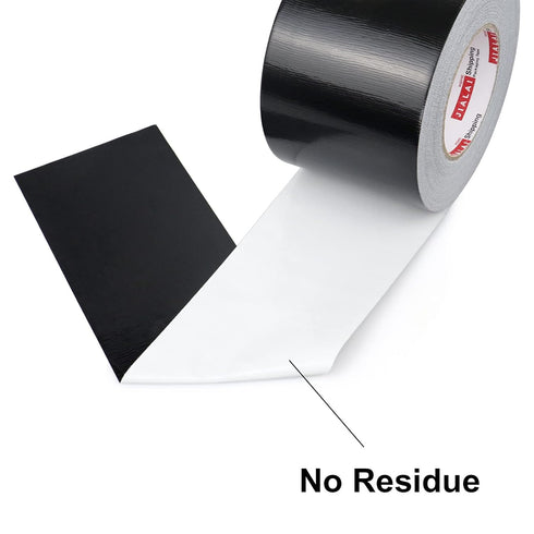 4 Inches Duct Tape Black, Industrial Grade 4 inches x 55 Yards, Heavy-Duty, Waterproof, UV Resistant