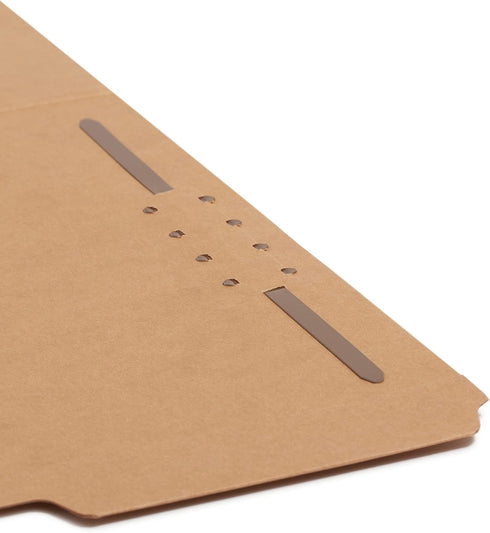 Smead Fastener File Folder, 1 Fastener, Reinforced 1/3-Cut Tab, Letter Size, Kraft, 50 per Box