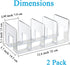SAYEEC Acrylic File Holder, Clear File Sorter Desk File Organizer, Sturdy Desktop File Folder Organizer Rack for Envelopes Mail Letter Paper Notebook Electronics Office Supplies (4 Sections, 2 Pack) by SAYEEC