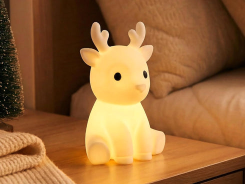 wellshezz Cute Deer Night Light LED Lamp Battery Operated Kids Nursery Bedroom Table Decor