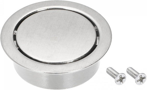 uxcell Finger Flush Pull Handle, Outer Dia. 42mm/1.65", Brushed Silver with Screw for Easy Installation