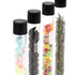 ULAB 30ml Test Tubes with Black Screw Caps, Dia.20x150mm, Marking Area, Pack of 12, Borosilicate Glass, UTT1014