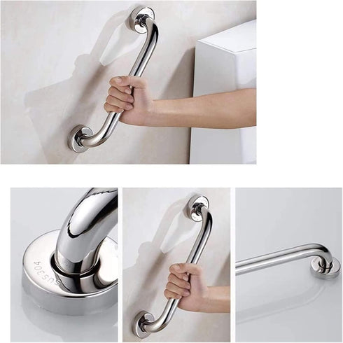ALDEPO 304 30cm) Grab Bars Polished Surface Handrail Shower Grab Bar, Stainless Steel Bathroom Balance Support Railing