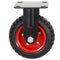 POWERTEC 6 Inch Heavy Duty Caster Wheels, Fixed Plate Casters with Rubber Knobby Tread for Workbench, Dolly, Cart,