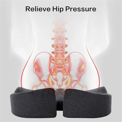 Generic Tailbone Memory Foam Seat Cushion Non Slip Orthopedic Prostate Cushion for Sciaticaback Pain Relief Comfort