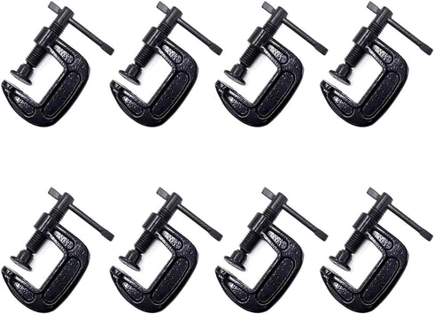Zeromall 1-Inch C-Clamp Set, Heavy-Duty Cast Iron C-Clamps with 0.8-Inch Throat for Woodworking,