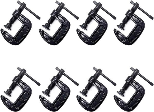 Zeromall 1-Inch C-Clamp Set, Heavy-Duty Cast Iron C-Clamps with 0.8-Inch Throat for Woodworking,