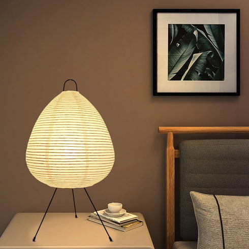 20 Inch Cozy Table Lamp, Cute Paper Lamp, Ambient Lighting Lamp, Bedside Lamp, Minimalist Warm Glow Light for Bedroom