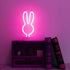 Easter Decorations Neon Signs, Creative Bunny Lights with Base - Battery/USB Operated Rabbit Stuff for Home, Nursery