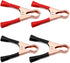 4 Pcs Insulated Alligator Clips, 50A Heavy Duty Clamps, Black Red Boot for Automotive Battery Testing