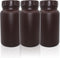 Laboratory Grade HDPE Wide Mouth Amber Reagent Bottle, Designed for Laboratories Classrooms or Storage at Home, 2,000mL