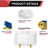 1/2-inch Hammer Arrestor,(WM010) EFIELD Washing Machine Outlet Box with Center Drain Push-Fit White, with Stainless