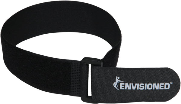 ENVISIONED Reusable Cinch Straps 2" x 40" - 6 Pack, Quality Hook and Loop Securing Straps (Black)