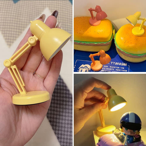 Mini Lamp Refrigerator Magnet, Cute LED Table Foldable Lamp, Novelty Fridge Magnet, Night Study Portable Lamp, Yellow