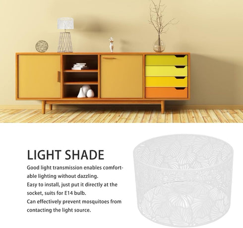 SPYMINNPOO Simple Style Light Shade Pretty Pattern Table Lampshade Easy to Install, For Floor Lamp and Chandelier