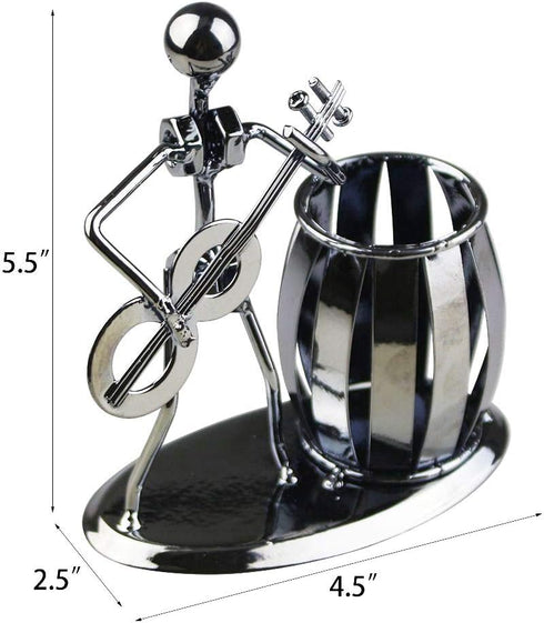 Metal Pencil Holder, Bass Office Supply Pen Organizer for Desktop Decoration